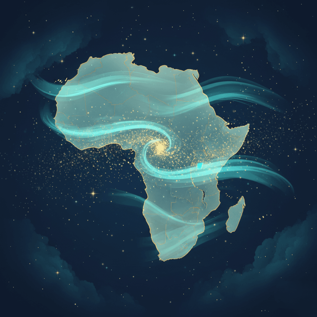 Wind flowing across Africa representing the Upepo vision